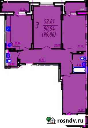 3-комнатная квартира, 97 м², 11/16 эт. на продажу в Брянске Брянск