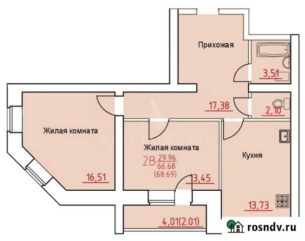 2-комнатная квартира, 68 м², 6/10 эт. на продажу в Череповце Череповец - изображение 1
