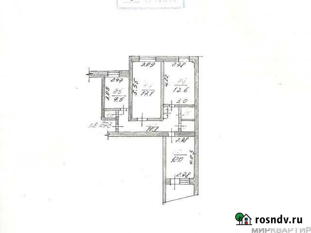 3-комнатная квартира, 64 м², 6/9 эт. на продажу в Ливнах Ливны - изображение 1