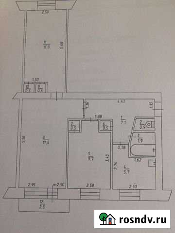 3-комнатная квартира, 57 м², 5/5 эт. на продажу в Анжеро-Судженске Анжеро-Судженск - изображение 1