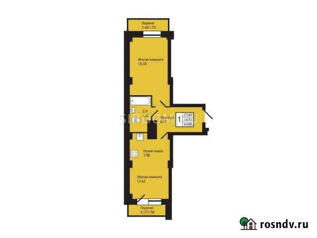 Квартира-студия, 49 м², 6/25 эт. на продажу в Красноярске Красноярск - изображение 1