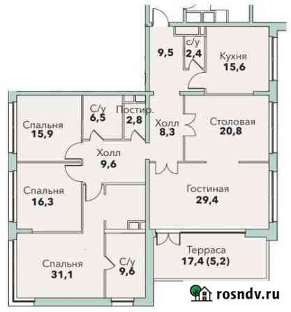5-комнатная квартира, 185 м², 2/11 эт. на продажу в Москве Москва