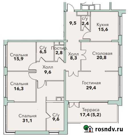5-комнатная квартира, 185 м², 2/11 эт. на продажу в Москве Москва - изображение 1
