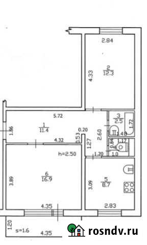2-комнатная квартира, 56 м², 2/5 эт. на продажу в Глинищево Глинищево - изображение 1