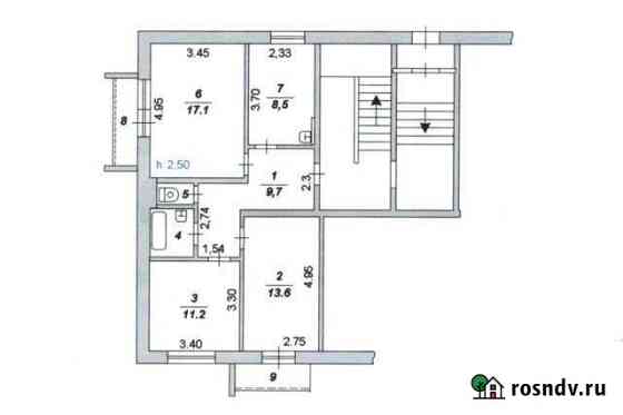 3-комнатная квартира, 64 м², 1/5 эт. на продажу в Каслях Касли