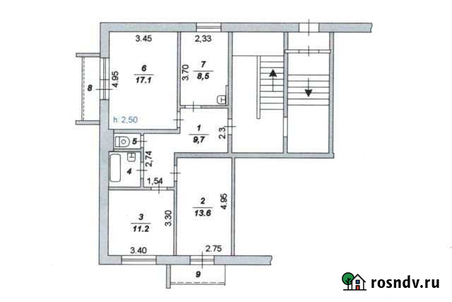 3-комнатная квартира, 64 м², 1/5 эт. на продажу в Каслях Касли - изображение 1