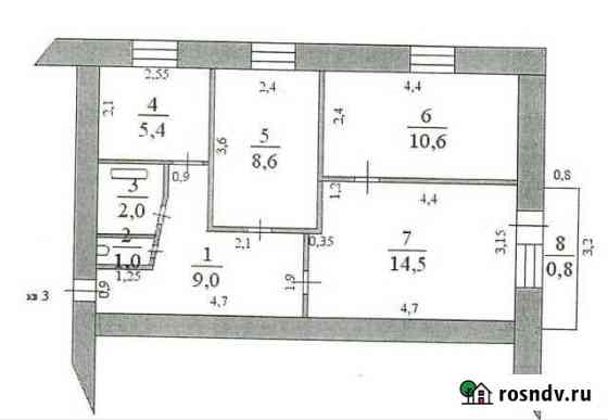 3-комнатная квартира, 51 м², 3/5 эт. на продажу в Морозовске Морозовск