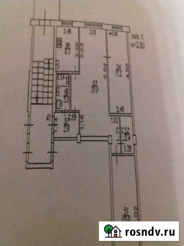 3-комнатная квартира, 59 м², 1/5 эт. в аренду на длительный срок в Краснодаре Краснодар - изображение 1