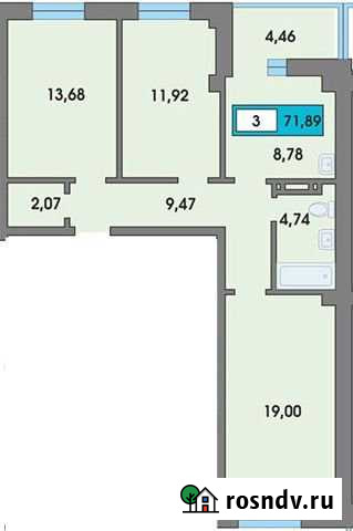 3-комнатная квартира, 71 м², 2/9 эт. на продажу в Сосновоборске Красноярского края Сосновоборск - изображение 1