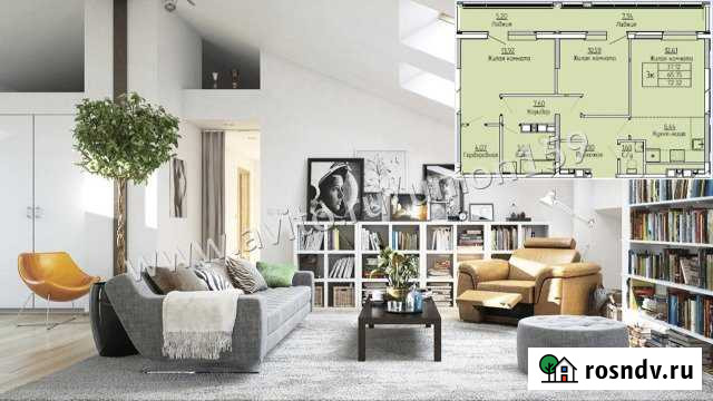 3-комнатная квартира, 72 м², 5/17 эт. на продажу в Перми Пермь - изображение 1