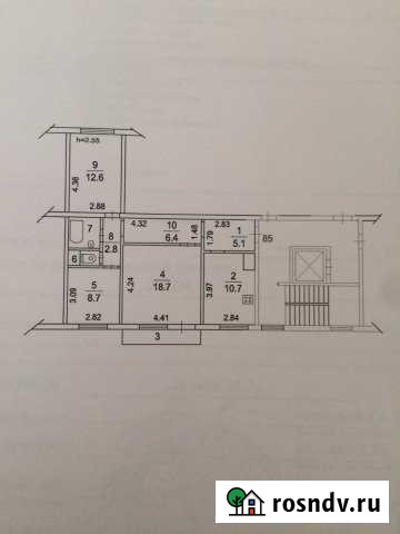 3-комнатная квартира, 70 м², 4/9 эт. на продажу в Кубинке Кубинка - изображение 1