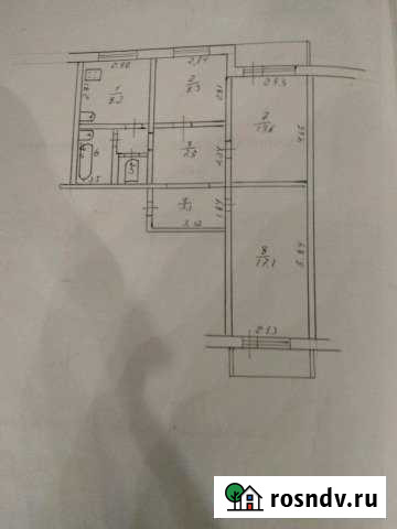3-комнатная квартира, 65 м², 2/3 эт. на продажу в Микуне Микунь - изображение 1