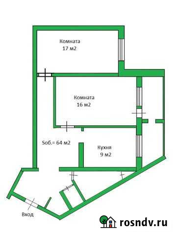 2-комнатная квартира, 65 м², 8/9 эт. на продажу в Железногорске Красноярского края Железногорск - изображение 1