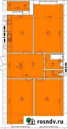 3-комнатная квартира, 99 м², 5/9 эт. на продажу в Таганроге Таганрог