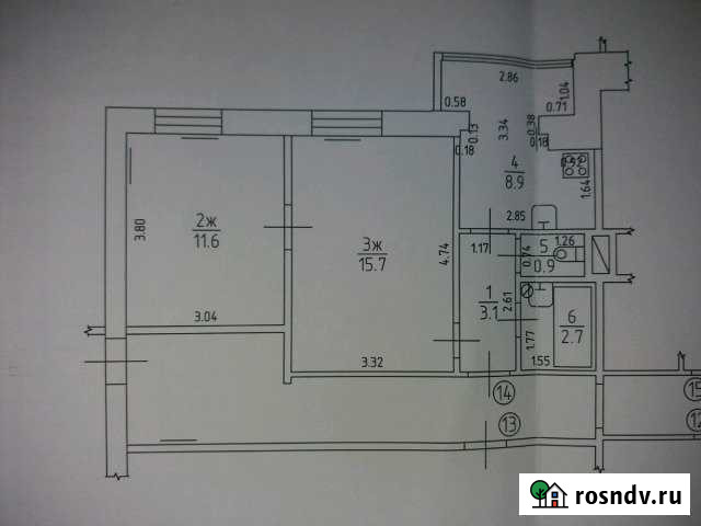 2-комнатная квартира, 42 м², 3/4 эт. на продажу в Озерске Калининградской области Озерск - изображение 1