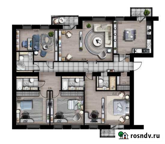 5-комнатная квартира, 177 м², 5/8 эт. на продажу в Красноярске Красноярск - изображение 1