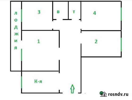 4-комнатная квартира, 77 м², 1/9 эт. на продажу в Воронеже Воронеж