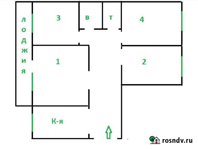 4-комнатная квартира, 77 м², 1/9 эт. на продажу в Воронеже Воронеж - изображение 1