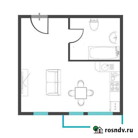 Квартира-студия, 25 м², 1/3 эт. на продажу в Таганроге Таганрог - изображение 1