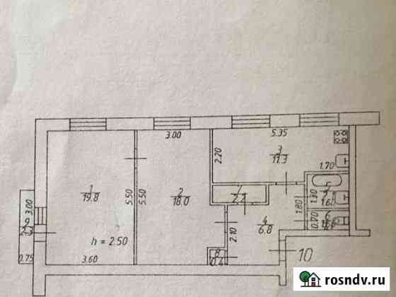 2-комнатная квартира, 61 м², 3/5 эт. на продажу в Скопине Скопин