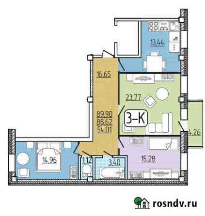 3-комнатная квартира, 89 м², 8/9 эт. на продажу в Улан-Удэ Улан-Удэ