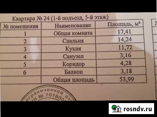 2-комнатная квартира, 54 м², 5/5 эт. на продажу в Томске Томск - изображение 1