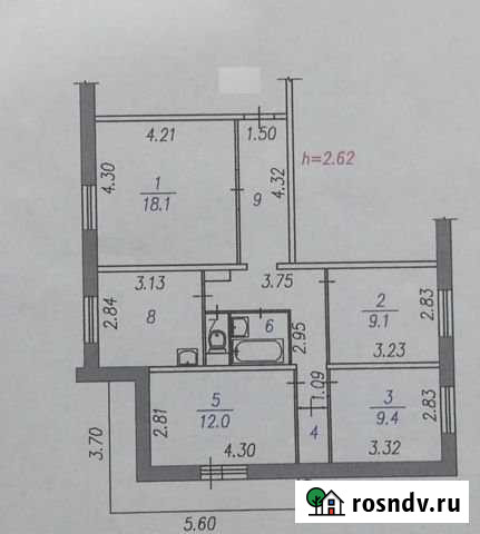 4-комнатная квартира, 77 м², 1/10 эт. на продажу в Новокузнецке Новокузнецк - изображение 1