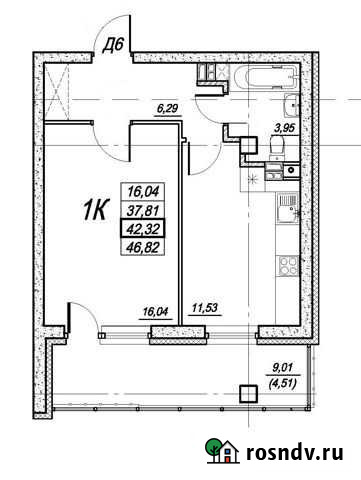 1-комнатная квартира, 42 м², 4/5 эт. на продажу в Исети Исеть - изображение 1