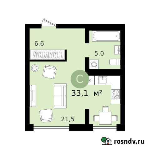 Квартира-студия, 33 м², 4/11 эт. на продажу в Екатеринбурге Екатеринбург - изображение 1