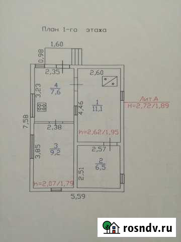 Дача 34.4 м² на участке 6 сот. на продажу в Лесколово Лесколово - изображение 1