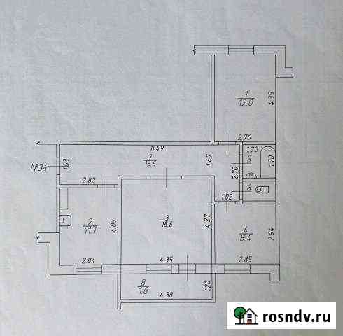 3-комнатная квартира, 68 м², 4/5 эт. на продажу в Рузе Руза