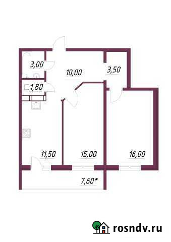 2-комнатная квартира, 64 м², 16/16 эт. на продажу в Петрозаводске Петрозаводск - изображение 1