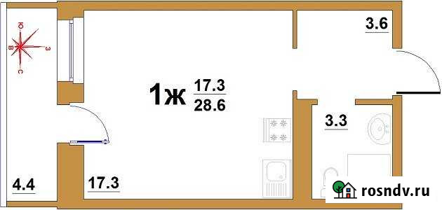 1-комнатная квартира, 29 м², 11/12 эт. на продажу в Верхней Пышме Верхняя Пышма - изображение 1