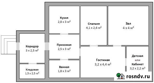 Дом 80 м² на участке 8 сот. на продажу в Тульском Тульский - изображение 1