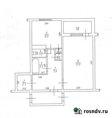 1-комнатная квартира, 41 м², 1/5 эт. на продажу в Волосово Волосово - изображение 1