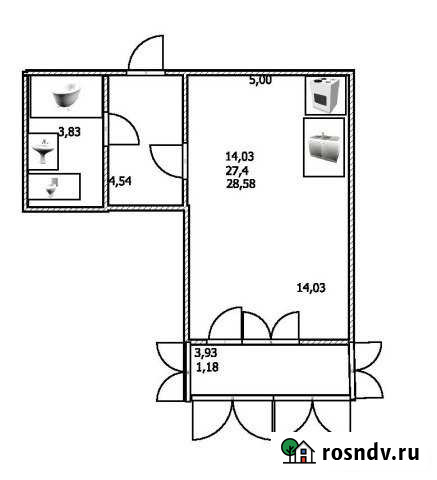 Квартира-студия, 28 м², 16/16 эт. на продажу в Анапе Анапа - изображение 1