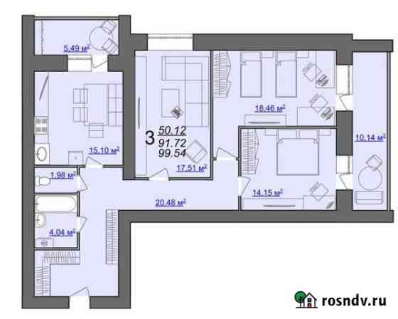 3-комнатная квартира, 99 м², 9/14 эт. на продажу в Брянске Брянск