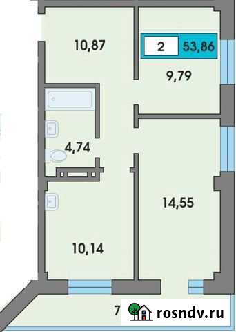 2-комнатная квартира, 53 м², 7/10 эт. на продажу в Сосновоборске Красноярского края Сосновоборск - изображение 1