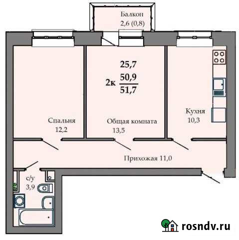 2-комнатная квартира, 51 м², 2/4 эт. на продажу в Кемерово Кемерово - изображение 1