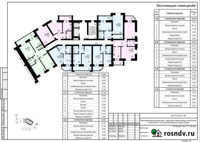 3-комнатная квартира, 71 м², 9/10 эт. на продажу в Пскове Псков - изображение 1