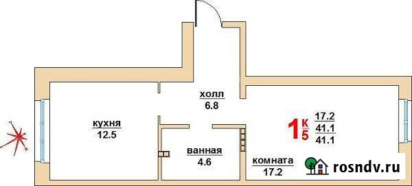 1-комнатная квартира, 41 м², 1/19 эт. на продажу в Верхней Пышме Верхняя Пышма - изображение 1
