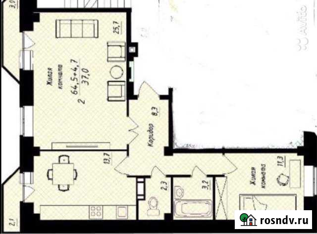 2-комнатная квартира, 66 м², 8/9 эт. на продажу в Абакане Абакан - изображение 1