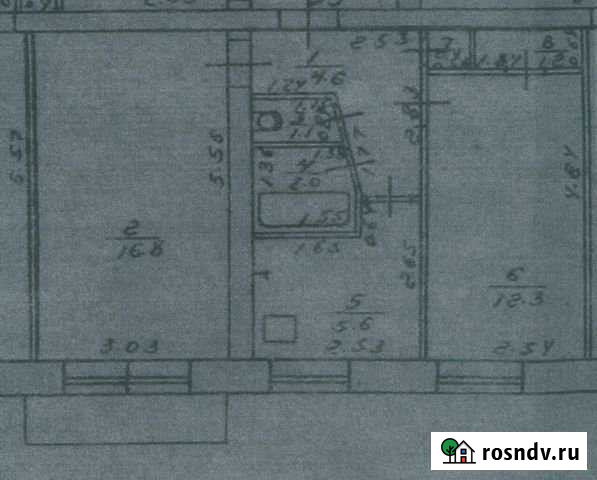 2-комнатная квартира, 44 м², 2/5 эт. в аренду на длительный срок в Коряжме Коряжма - изображение 1