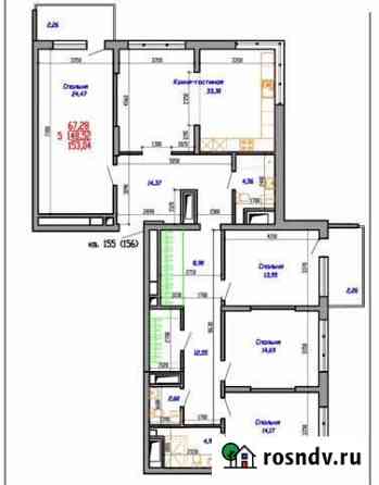 5-комнатная квартира, 153 м², 24/24 эт. на продажу в Екатеринбурге Екатеринбург