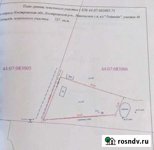 Участок СНТ, ДНП 7 сот. на продажу в Никольском Костромской области Никольское - изображение 1