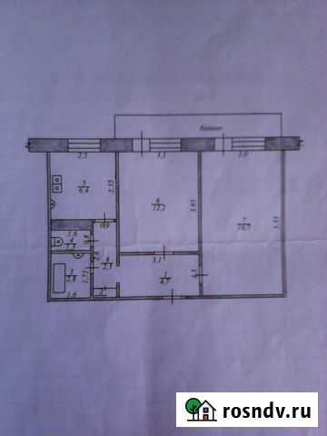 2-комнатная квартира, 47 м², 3/5 эт. на продажу в Мичуринске Мичуринск - изображение 1