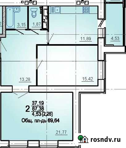 2-комнатная квартира, 68 м², 3/12 эт. на продажу в Пензе Пенза - изображение 1