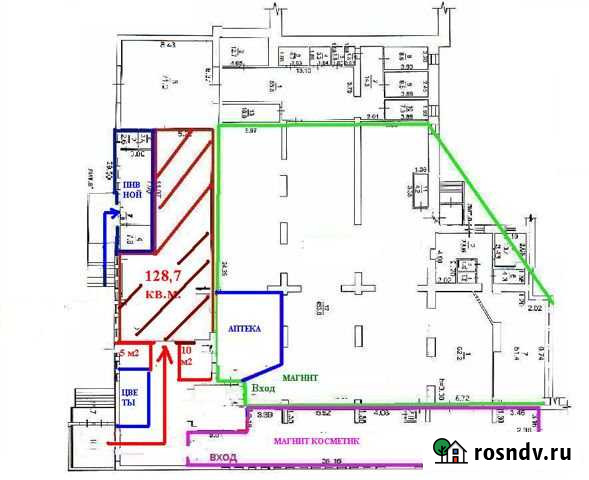Торговое помещение, 128.7 кв.м. Стрежевой - изображение 1