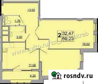 2-комнатная квартира, 67 м², 14/18 эт. на продажу в Белгороде Белгород - изображение 1