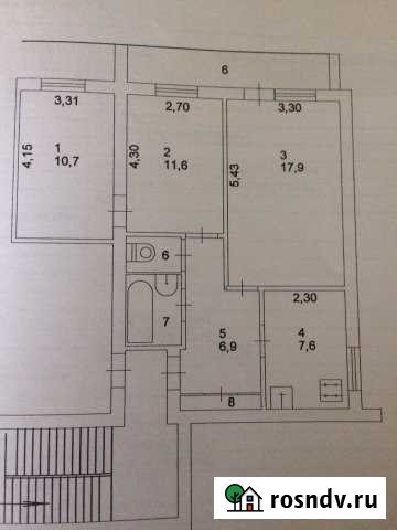 3-комнатная квартира, 59 м², 2/5 эт. на продажу в Воротынске Воротынск - изображение 1